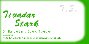tivadar stark business card